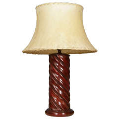Leather-wrapped Table Lamp